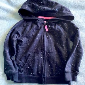 Jumping beans black glitter zip up jacket